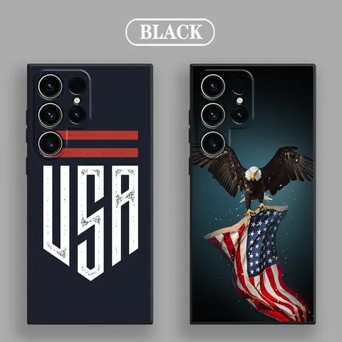 Чехол с пятиконечной звездой и американским флагом США S25 Ultra для Samsung Galaxy S25 S24 S23 S20 S21 FE S22 Ultra S10 Plus, мягкий чехол для телефона