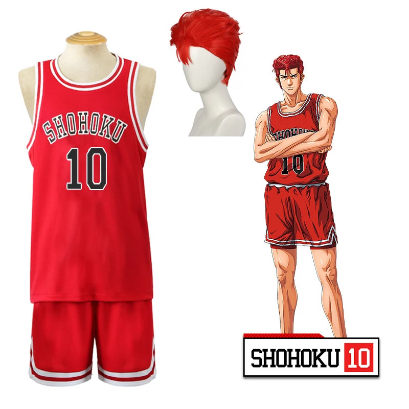 

Slamdunk Jersey Shohoku School Basketball Team Kaede Rukawa Hanamichi Sakuragi Shirt Sports Wear Uniform Anime Cosplay Costume