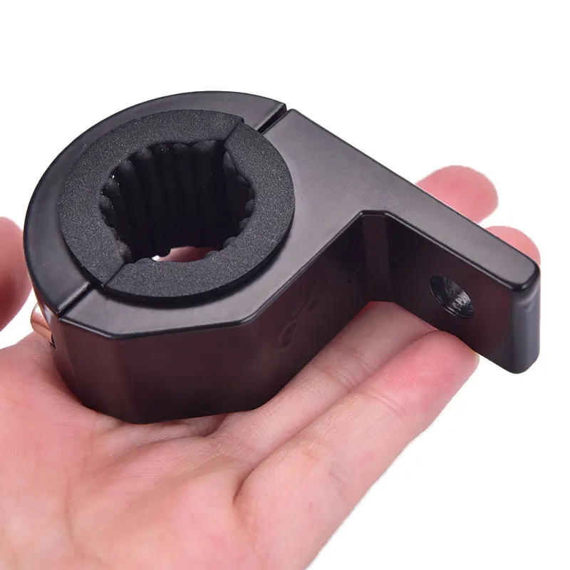 

1pc Durable Aluminum Alloy Car Motorcycle Headlight Clamps Brackets Tube Clamp Kit For Motorcycle Light Mount black