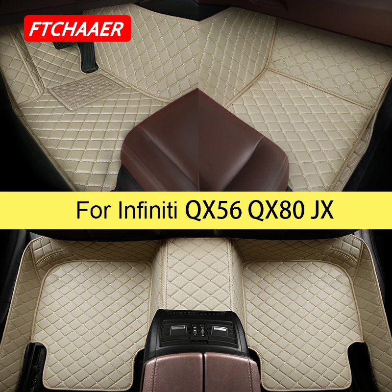 FTCHAAER  Car Floor Mats For Infiniti QX56 QX80 JX Foot Coche Accessories Auto Carpets