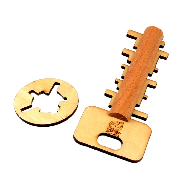 

Wooden Toy Unlock Puzzle Key Funny Kong Ming Lock Toys Educational Kids Jigsaw Montessori Toys Children Adult Thinking Games