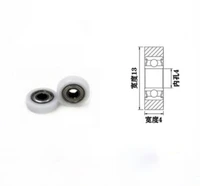 10pcs od13mm m4 hard rubber coated plastic coated bearing stainless steel shaft screw pulley pom plastic nylon roller