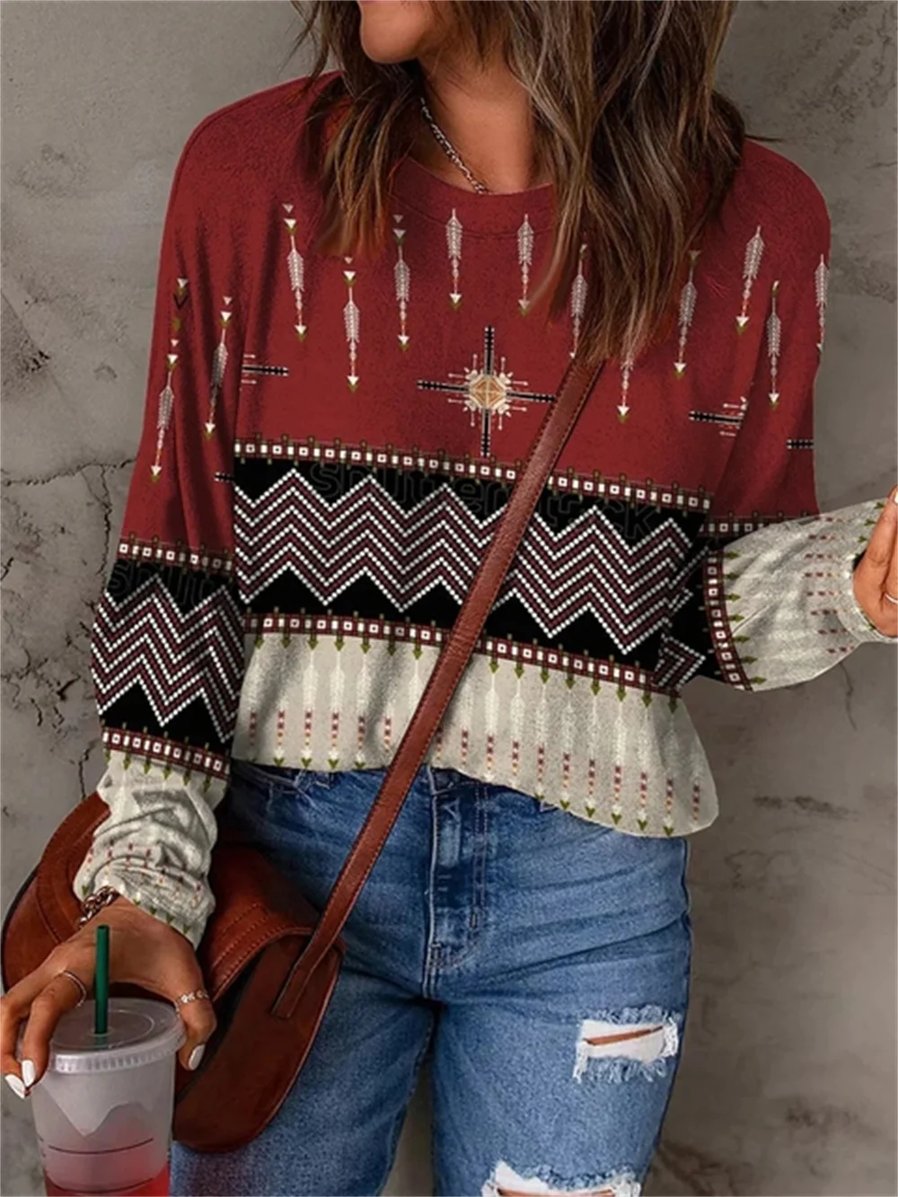 

Модная женская футболка с цифровыми элементами в стиле ретро, с круглым вырезом, трендовая тонкая легкая белая одежда с длинным рукавом, удобный летний пуловер