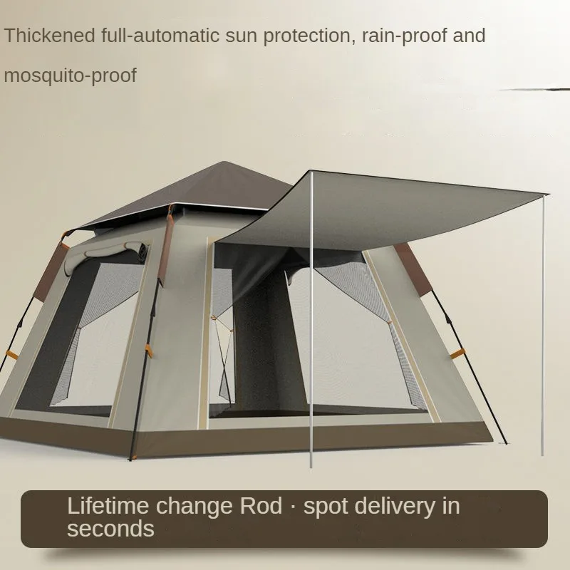 

Туристическая Автоматическая быстрооткрывающаяся палатка Rainfly на 4/6 человек, водонепроницаемая палатка для походов, для всей семьи, быстрое открытие, с сумкой для переноски