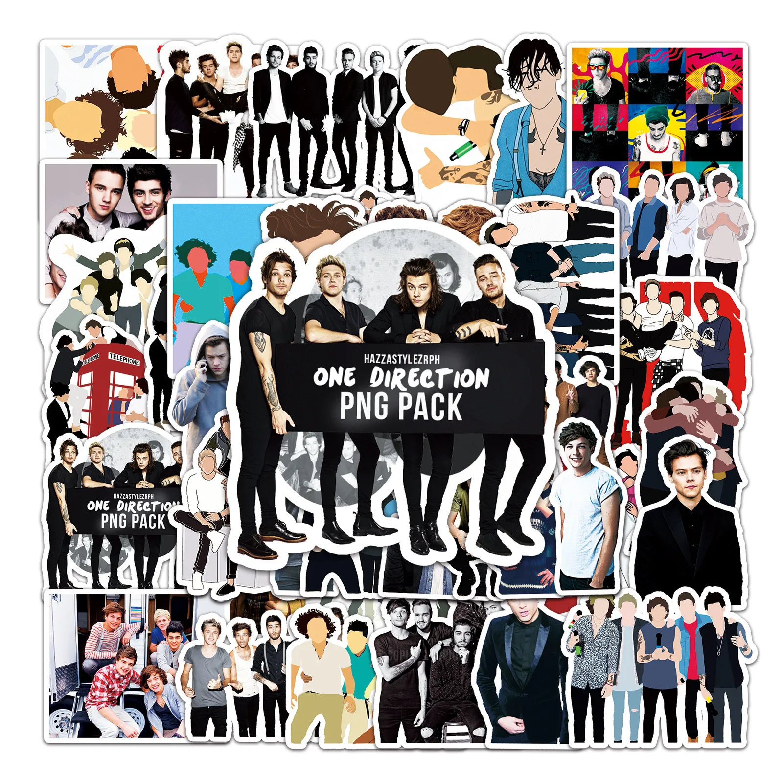 

50PCS Fashion Boy One Directions Singer Graffiti Stickers For Suitcase Notebook Stationery Aesthetic Decor Art Children's Gifts