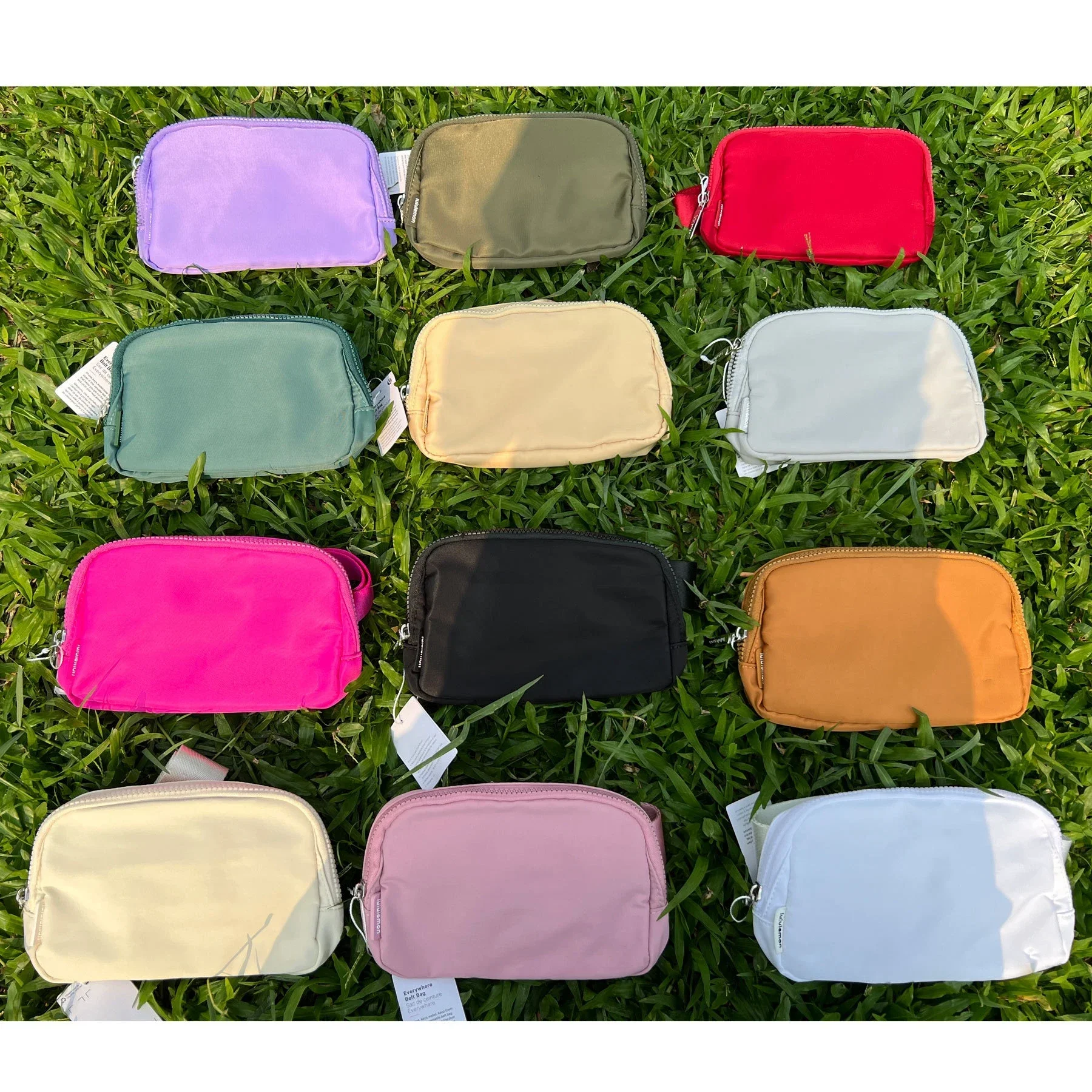 

LU Metal Logo Everywhere Belt Bag Sports Waist Bag Yoga Mobile Bag Super Trusted Portable Bag Unisex Fitness Running Bag