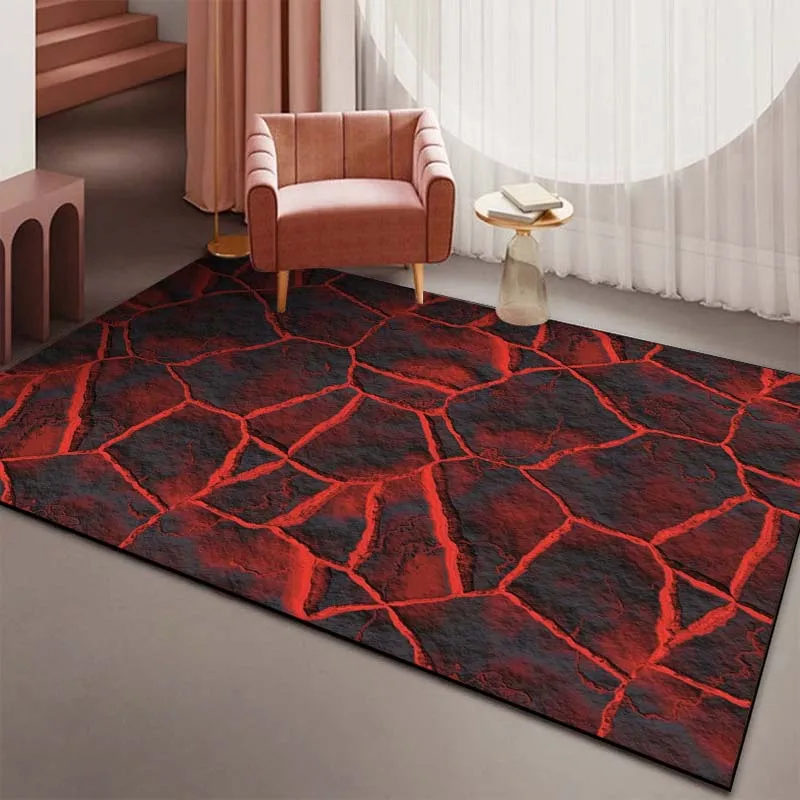 3D напольный коврик с принтом Вулкан Магма ковер 15 размеров гостиная спальня