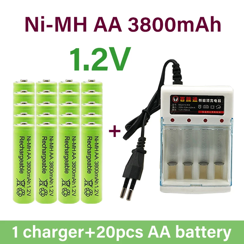 

AA rechargeable battery 3800Mah aa1.2v Ni MH rechargeable battery, applicable to free distribution of LED lamp toys Mp3