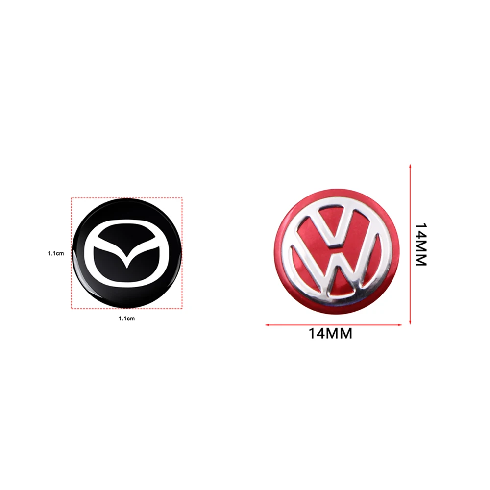 Фото Наклейка на ключ автомобиля 11/14 мм, брелок-эмблема для Mazda CX-5, CX-30, CX-3, VW GTI, R, Golf, Passat, Magotan, Tiguan №4