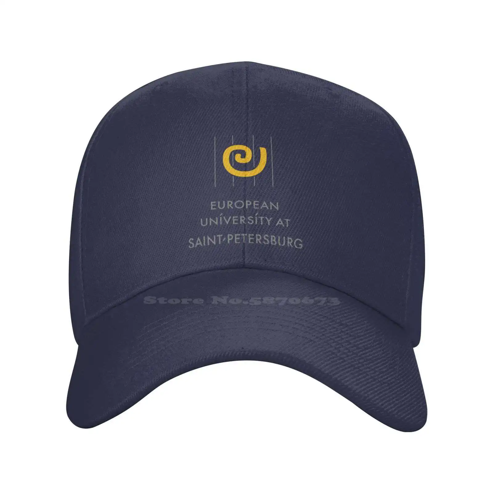 

European University at Saint Petersburg Logo Fashion quality Denim cap Knitted hat Baseball cap