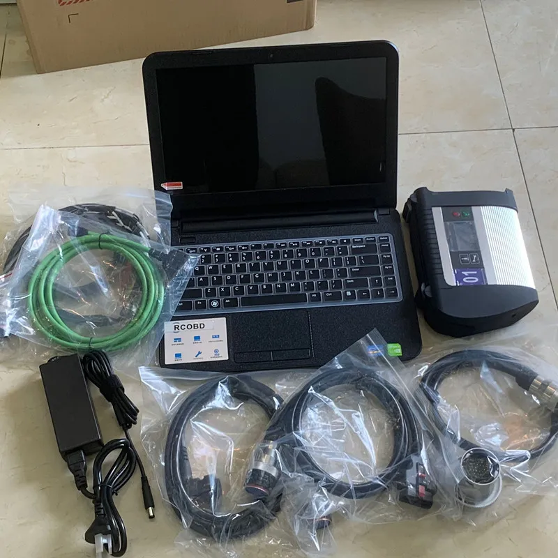 

MB STAR C4 Diagnosis Multiplexer for Benz MB SD Connect Compact C4 For Benz Car Truck Diagnostic Scanner Tool + New de-ll laptop