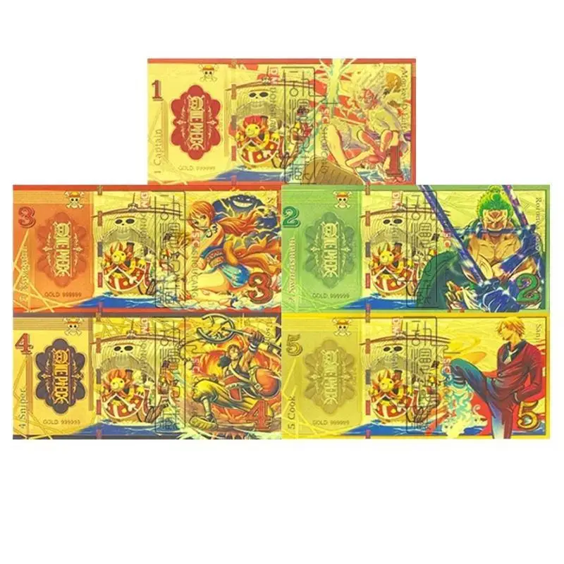ONE PIECE Золотая фольга Карточка Обезьяна Д Луффи Ророноа Зоро Нами Diy Памятная
