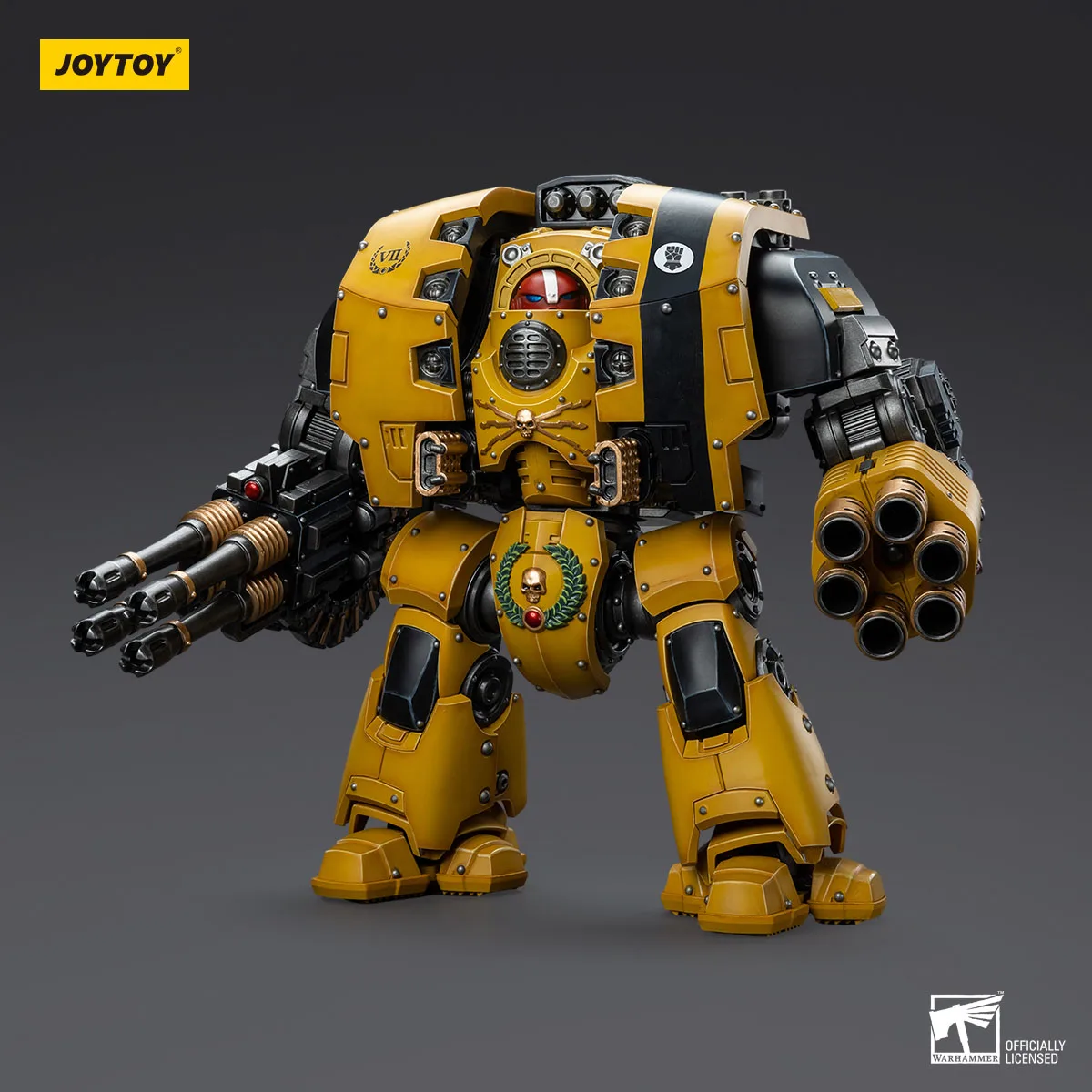 В наличии JOYTOY 1/18 lmperial Fists Leviathan Dreadnought с Cyclonic Melta Lance и Storm Cannon Mecha Аниме Модель