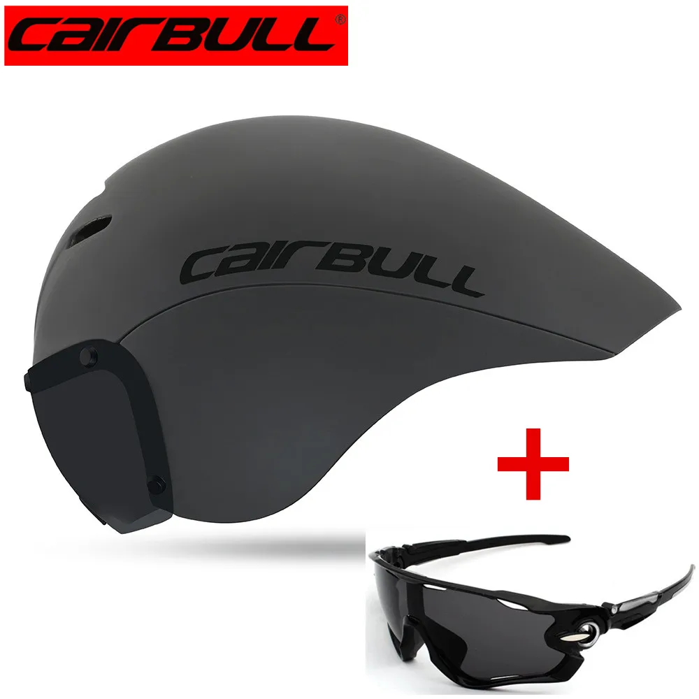 

CAIRBULL New VICTOR Cycling Helmet Magnetic Goggles Road Bike Helmet Cap Triathlon Time Trial Helmet Pneumatic TT Bicycle Helmet