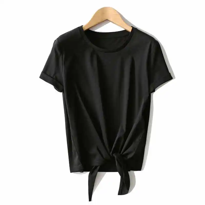 

2023 new women t shirt fashion O-neck t shirt women Cotton GREY