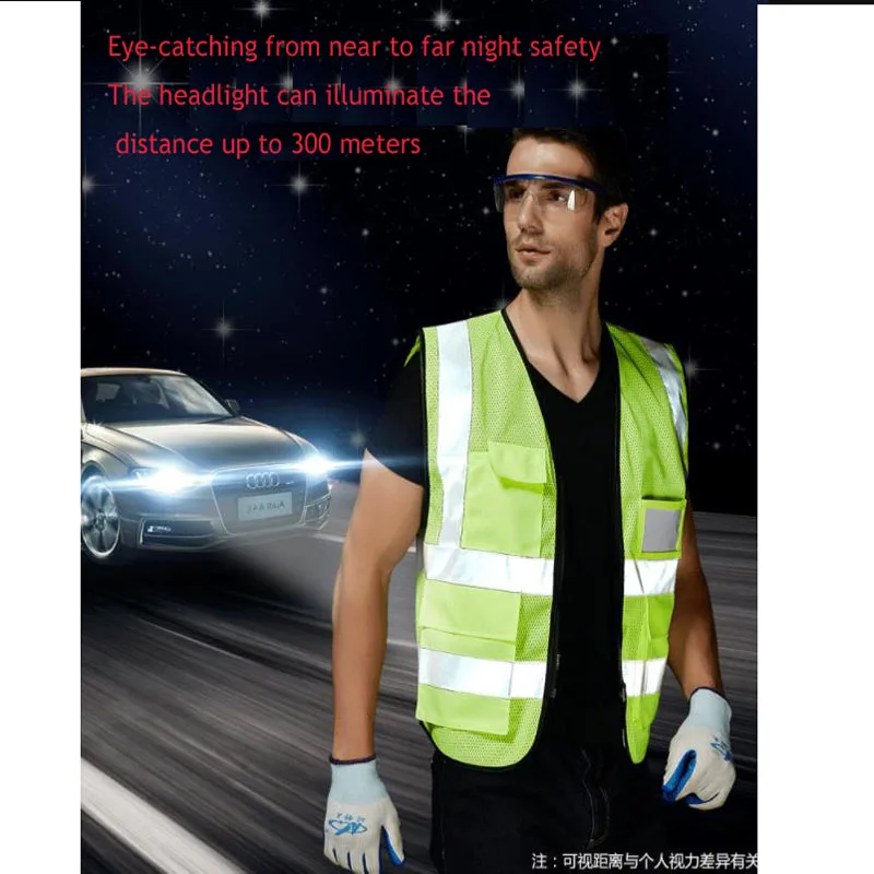 

Reflective Vest Riding Fluorescent Sanitation Worker Yellow Vest Traffic Safety Clothes Riding Jacket Customization