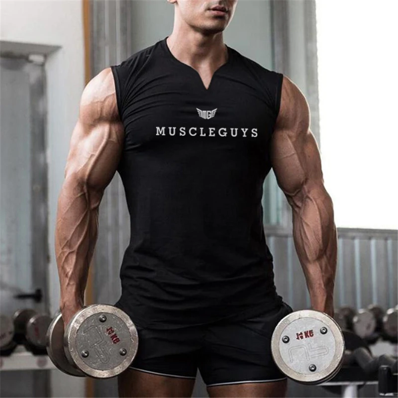 MuscleGuys Brand Fitness Tank Top Men Bodybuilding Stringers gyms ...