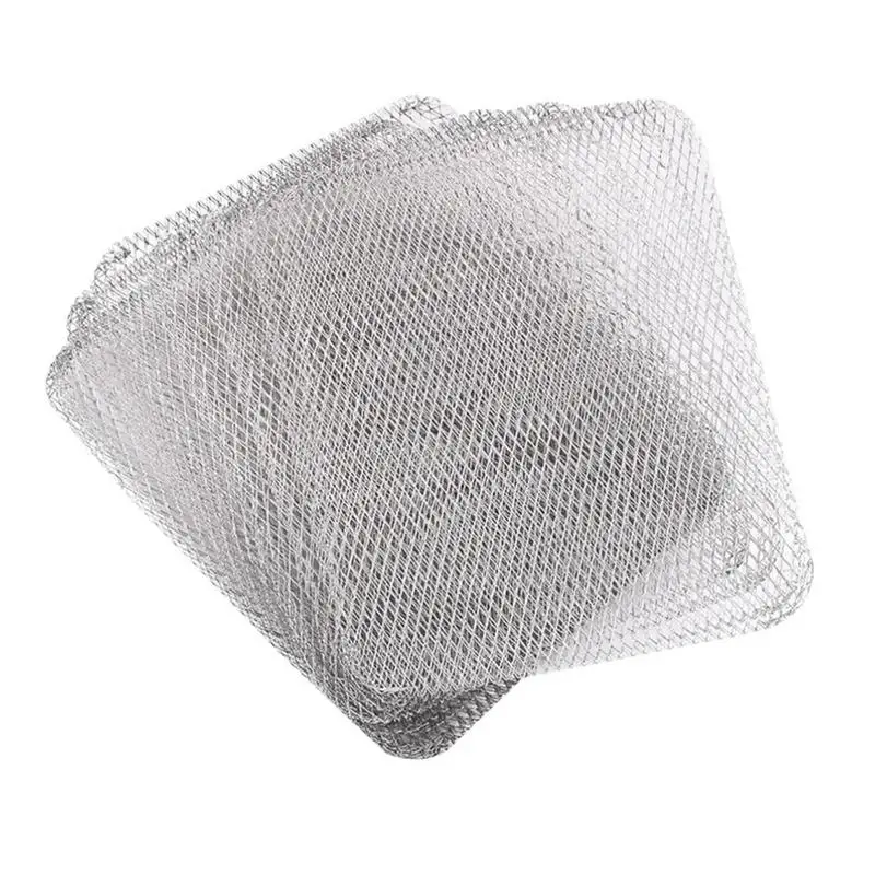 

Grill Mesh Aluminum Grill Grille Mesh Sheet Silver Set Of 10 Multifunctional BBQ Grill Mats For Outdoor Camping Picnic