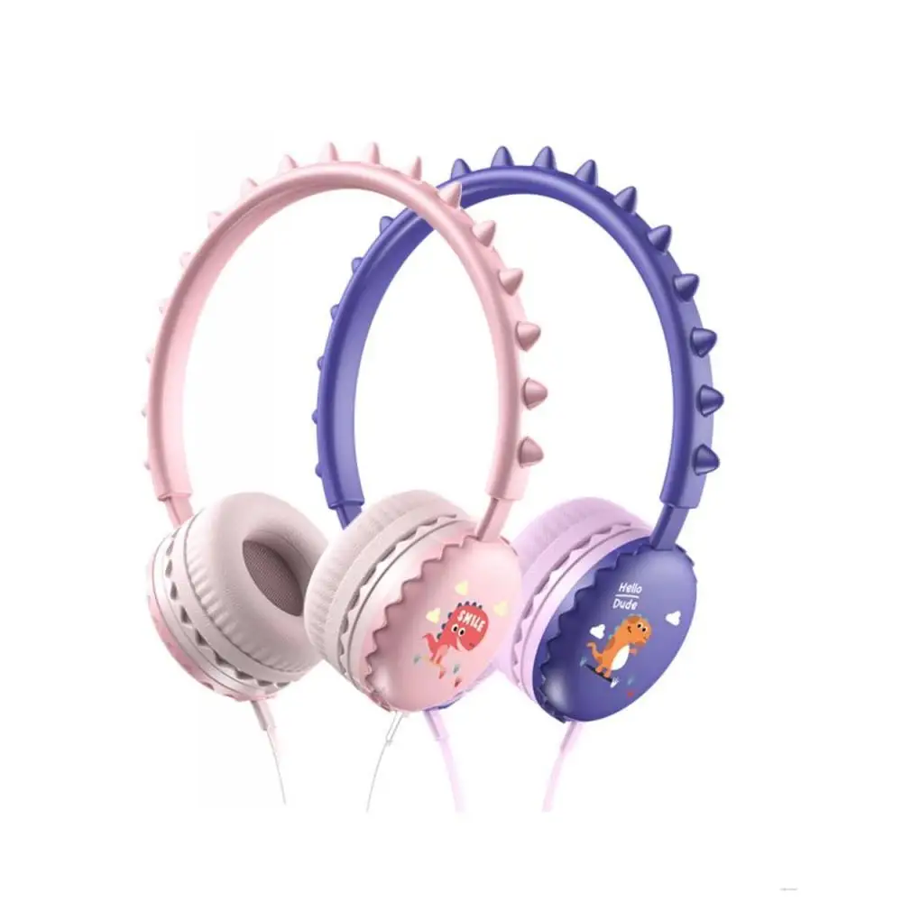 

Cute Dinosaur Wireless Children Headphones For Kids Boys Stereo Child Cartoon Cell Phone Wired Gaming Headsets with Microphone