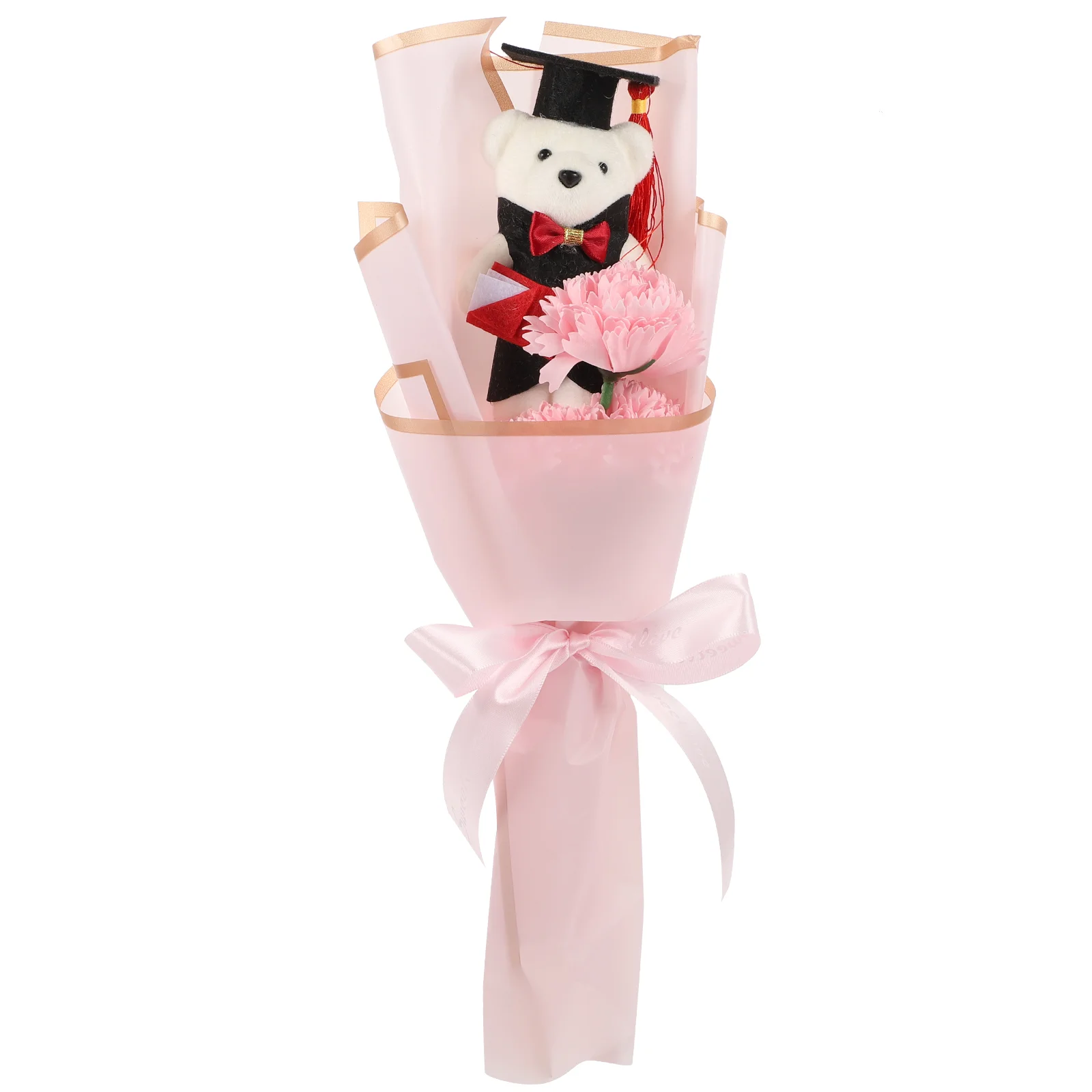 

Tiny Graduation Bears Flowers Decor Artificial Bouquet Mini Stuffed Animal Baby Dolls Figurine Plush