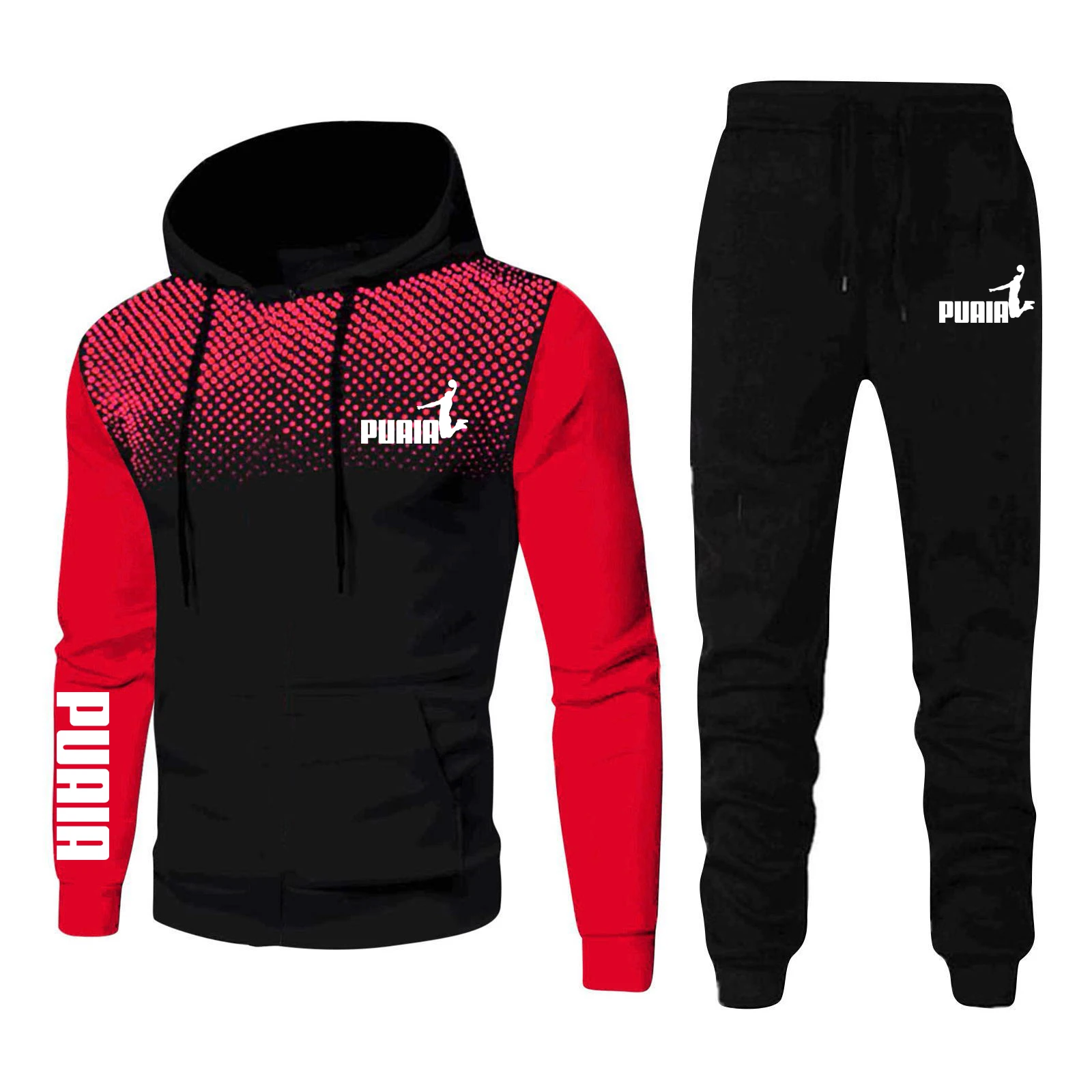 

New Fashion Men Women Sports Wear Stripe Hoodies and Black Sweatpants High Quality Spring Autumn Daily Casual Jogging Suit