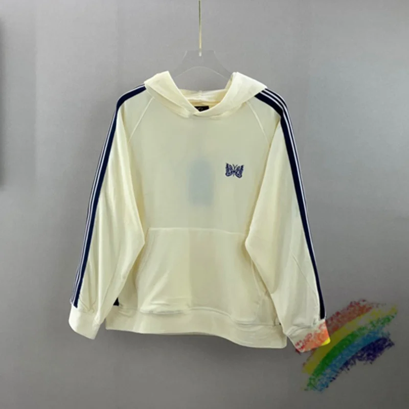 

AWGE Needles Rocky Hoodie High Quality Butterfly Embroidery Hooded Japan Needles Pullover