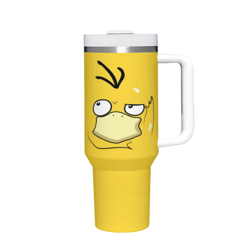 Стакан P-Pokemonn на 40 унций с ручкой и соломенной крышкой изолированные стаканы из