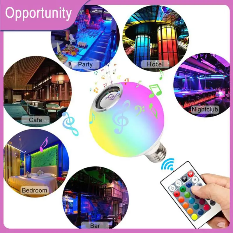 

Remote Control bluetooth-compatible Speaker Music Play Light Bulbs Intelligent Wireless Music Night Lamp E27 Smart Home Dimmable