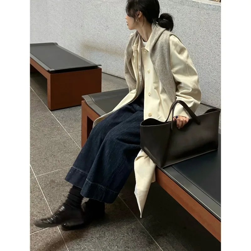 2024 новая простая сумка женская дорожная из воловьей кожи большая вместительная