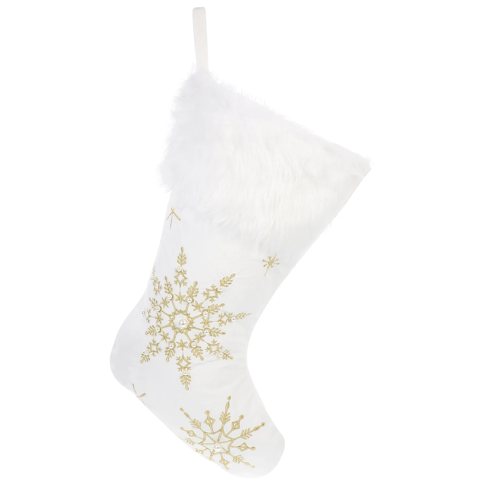 

Xmas Treat Bag Snowflake Stocking Decorative Home Accessories Candy Packing Sock