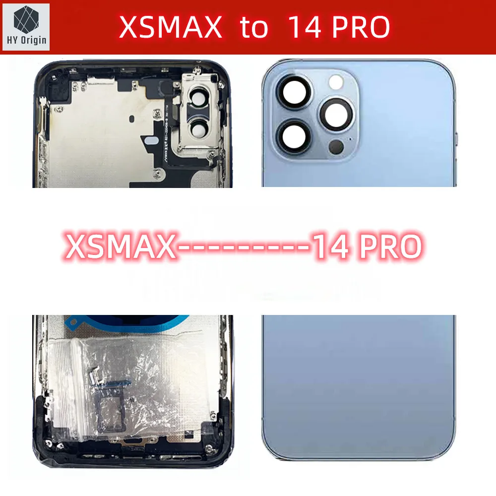 For iPhone XS MAX ~ 14 Pro rear battery midframe replacement, XS MAX case like 14 PRO XS MAX to 13 PRO + tool XS MAX to 13 PRO