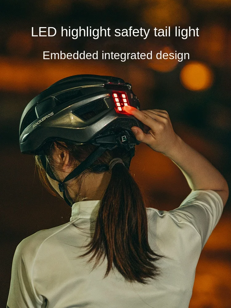 

cycling helmet with tail lights, charging and emitting bicycle helmet, male road mountain safety helmet equipment
