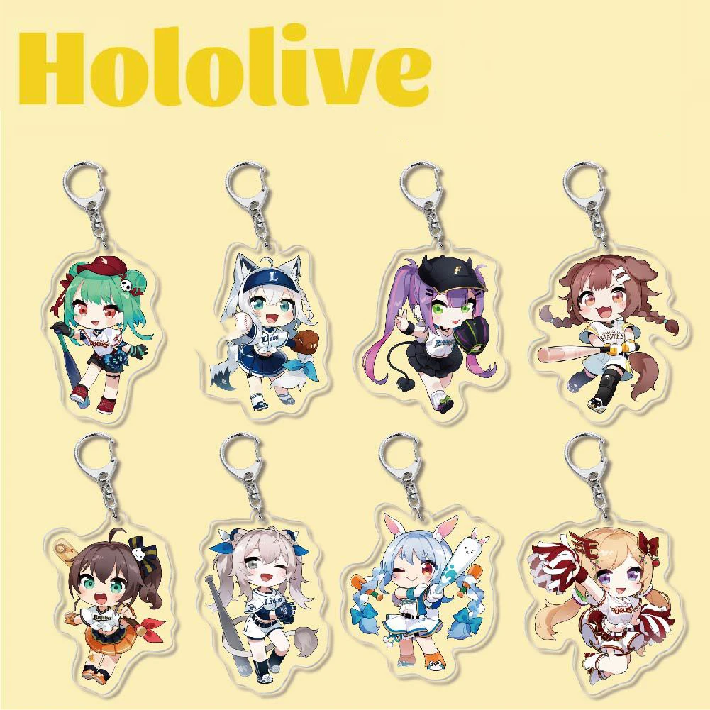 

Hololive About Acrylic Cute 6Cm Keychain Pekora Uruha Rushia Hosimati Suisei Inugami Korone Bags Desktop Ornaments