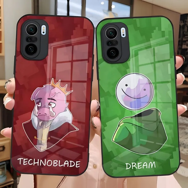 

Чехол для телефона Dream SMP Ranboo, стеклянный дизайн для Xiaomi Redmi Note 13 10T 11i 11T 11 9 8 11S Poco X3 M4 F3 Pro, чехлы