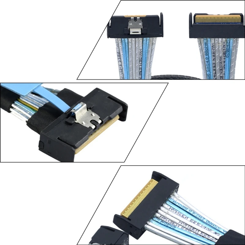 Высокоскоростной тонкий серверный кабель MCIO 8i 74P до 2xSFF 8654 4I MCI0 Male to SFF Targets Cable 50/70