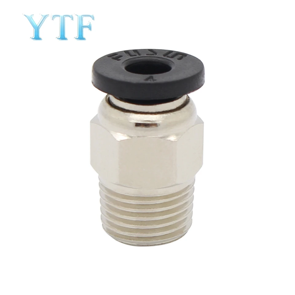 5pcs 3D Printer Parts Through V6 Quick Connector Feed Pipe Connector M4 Diameter M10 Thread Fittings PC4-01