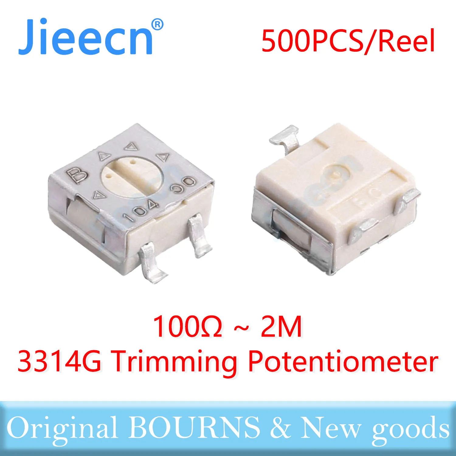 500 шт. 100% оригинальный потенциометр для обрезки BOURNS 3314G 4*4 100R-2M 3314G-1-102E 101 201 501 202 502 103