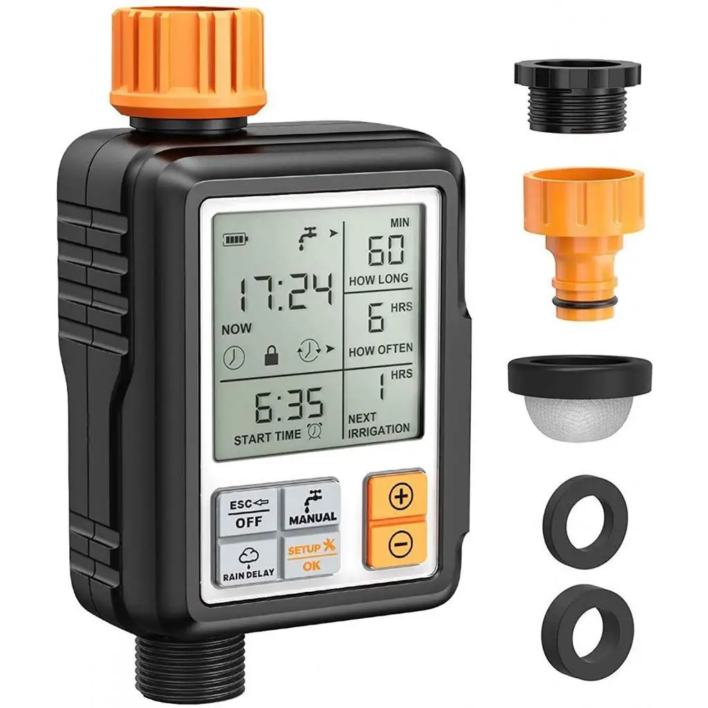 

Programmable Water Timer 3" Large Screen Hose Timer for Garden Lawn Pool