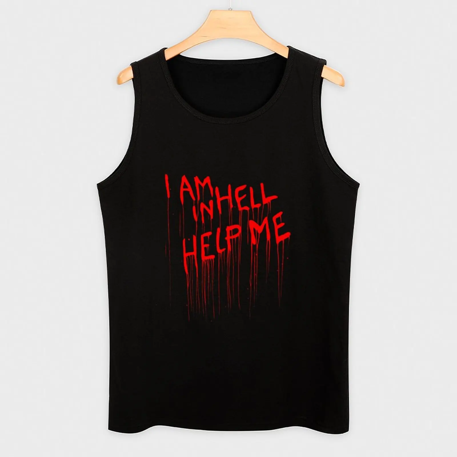 Hellraiser Help Me Майки Мужская хлопковая футболка спортивная одежда безрукавка