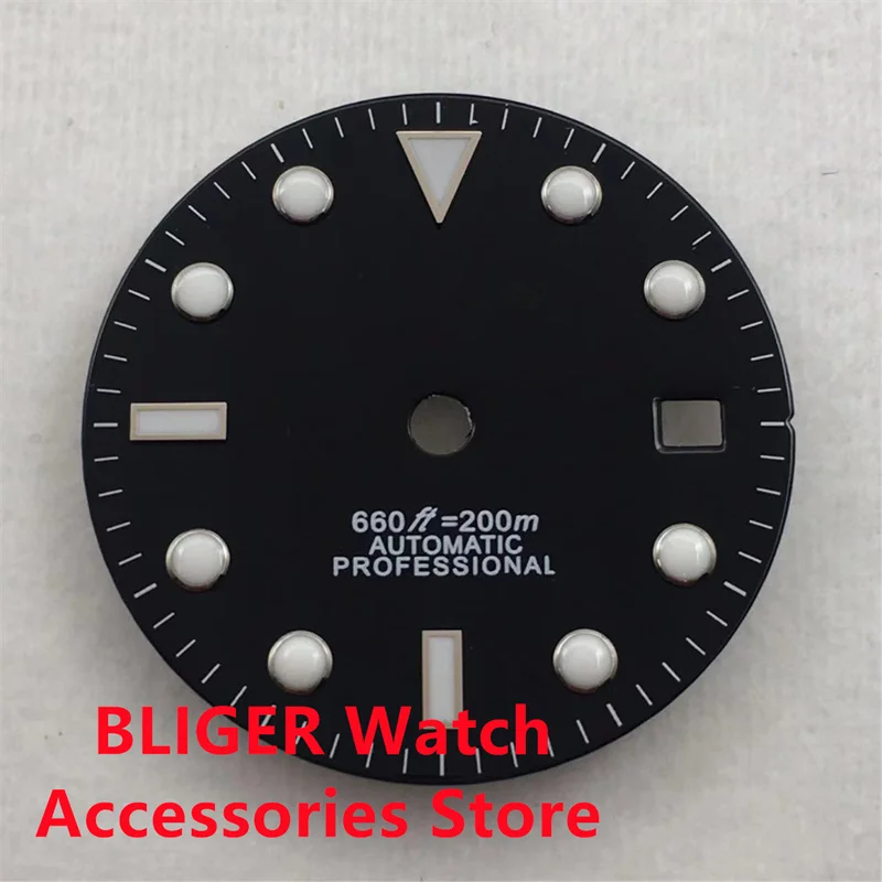 

bliger Watch dial 29mm Sterile luminous dial fit NH35 Miyota 8215 821A Mingzhu DG 2813 3804 ETA 2824 2836 Seagull 1612 movement