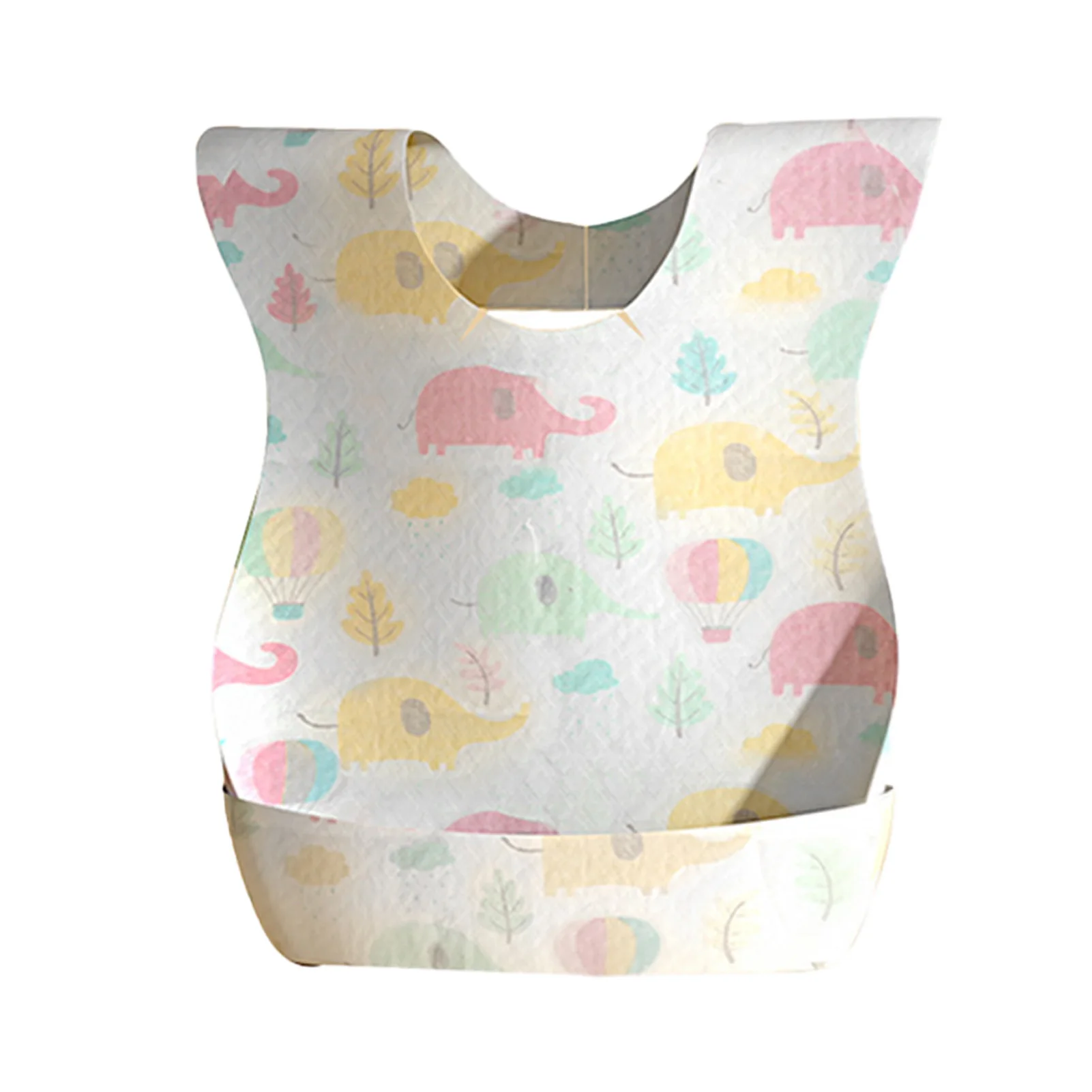 

One Time Use Baby Bibs Single-use Infant Travel Bibs Dis-posable Use Non-Woven Baby Bib Elephant For Toddlers Babies Feeding