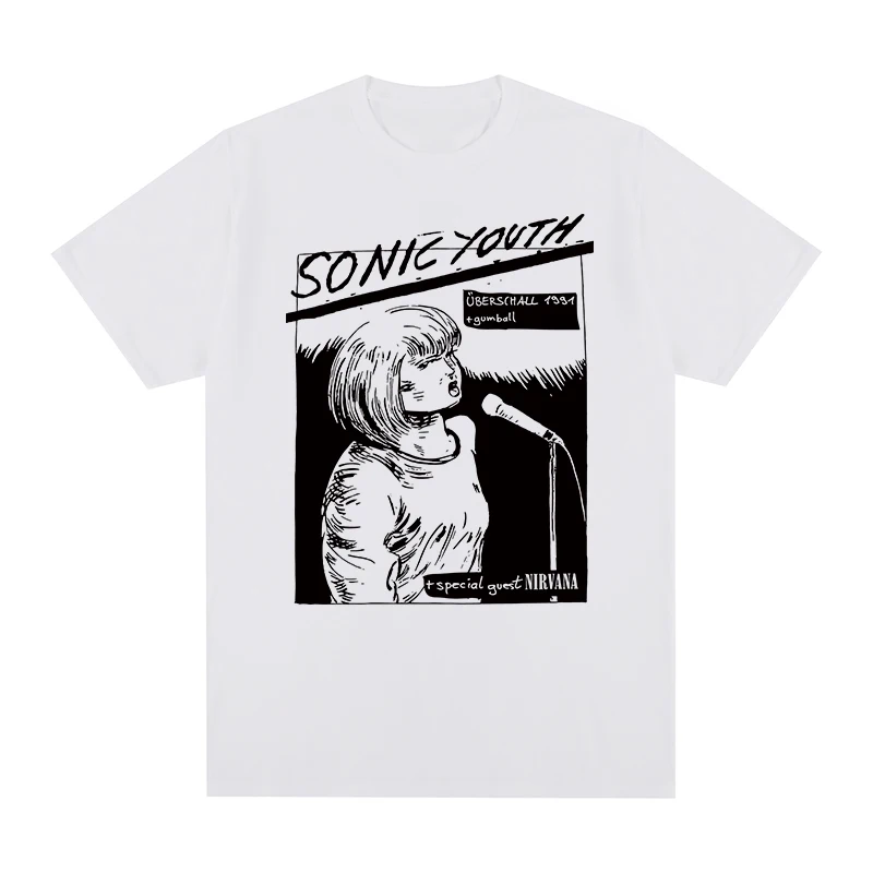 

sonic youth rock band Hop-hip vintage Harajuku t-shirt Cotton Men T shirt New TEE TSHIRT Womens tops