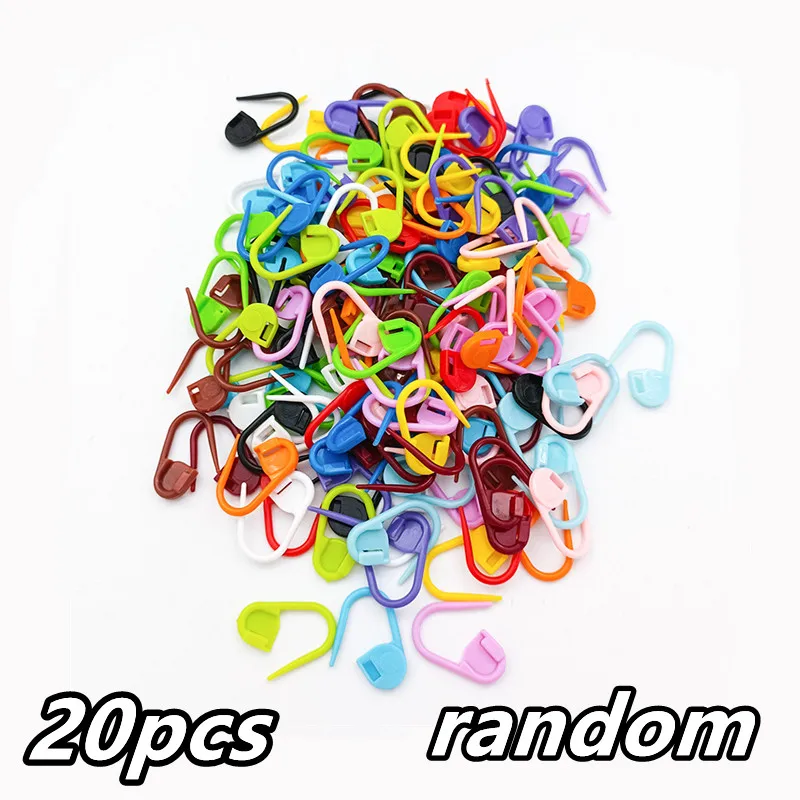 20 шт. разноцветные пластиковые маркеры для вязания |