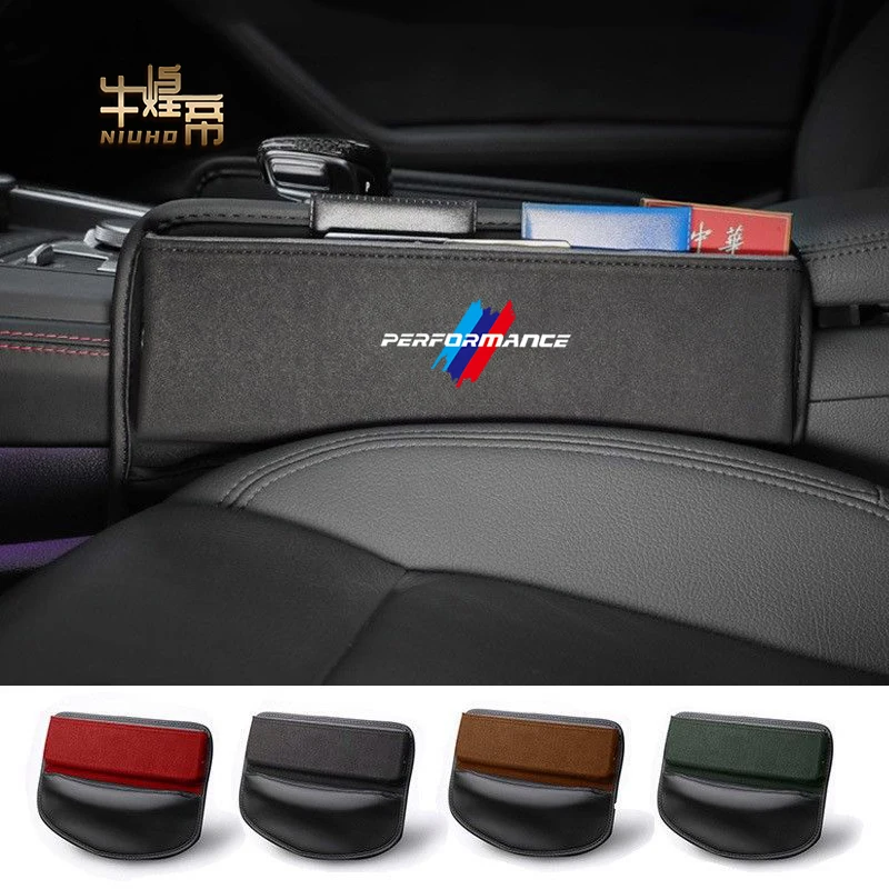 

Suede Leather Car Seat Crevice Storage Box Bag For BMW Performance X1 X3 X5 X6 X7 E F G M 3 5 7 Series Car Interior Accessories