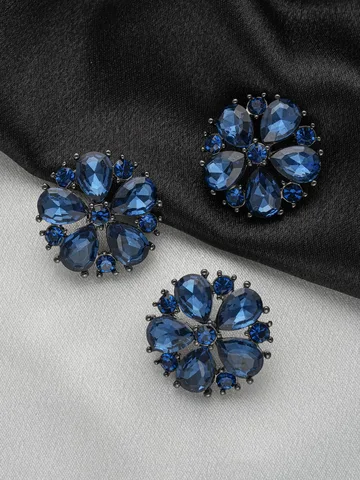 Металлические пуговицы с камнями 4 шт.