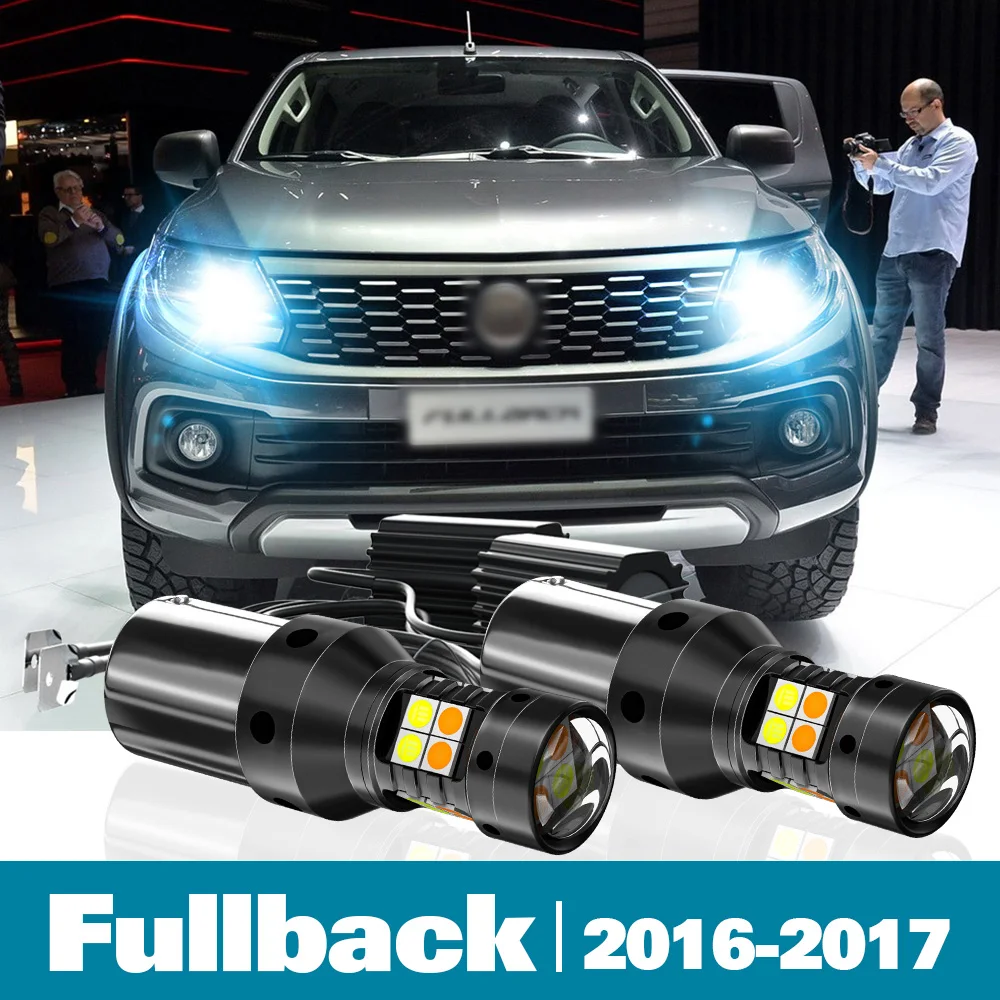 

2pcs LED Dual Mode Turn Signal+Daytime Running Light DRL Canbus For Fiat Fullback Accessories 2016-2017