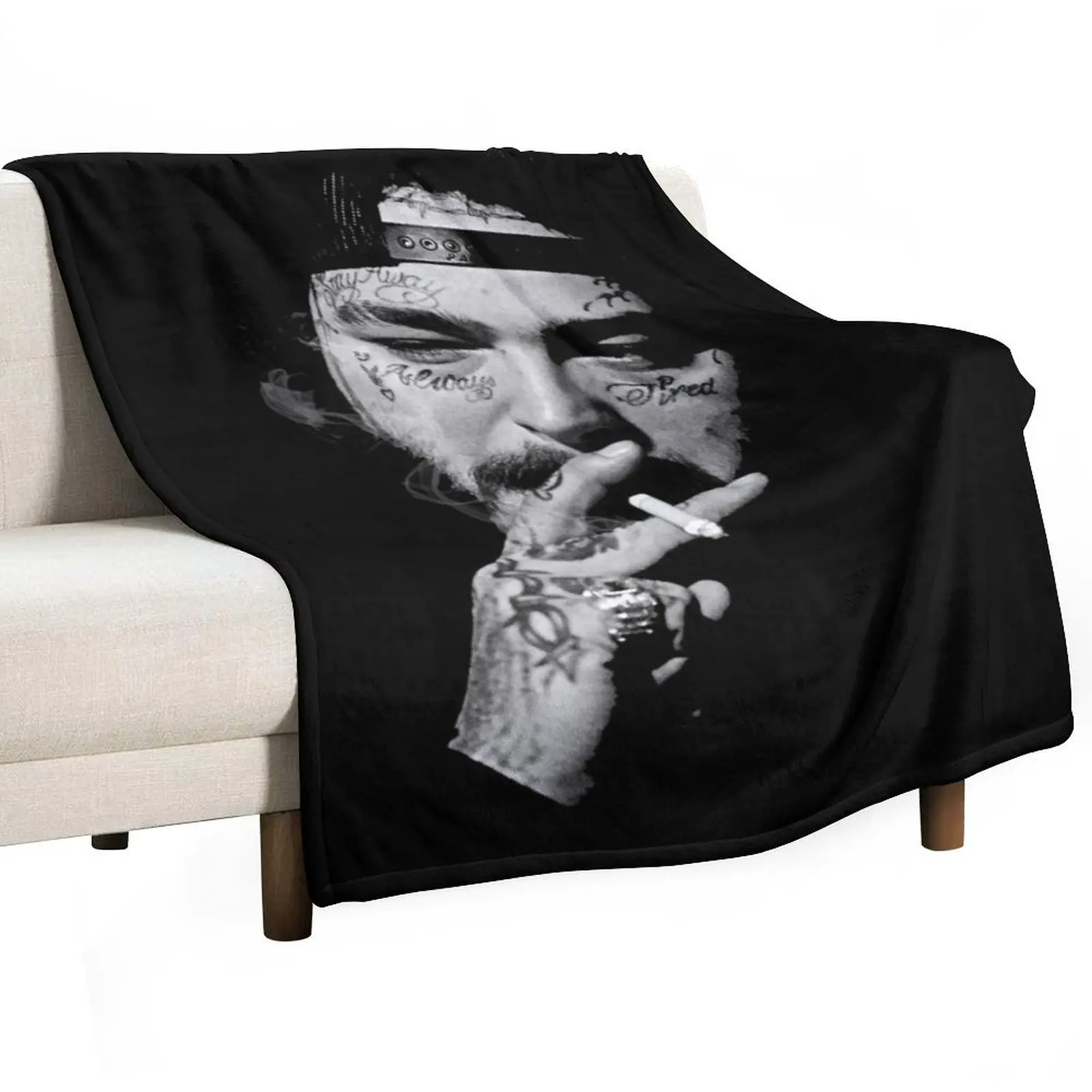 Фото Плед Posty Malone Universary для дивана, декоративное одеяло для пикника, плед для дивана. №1