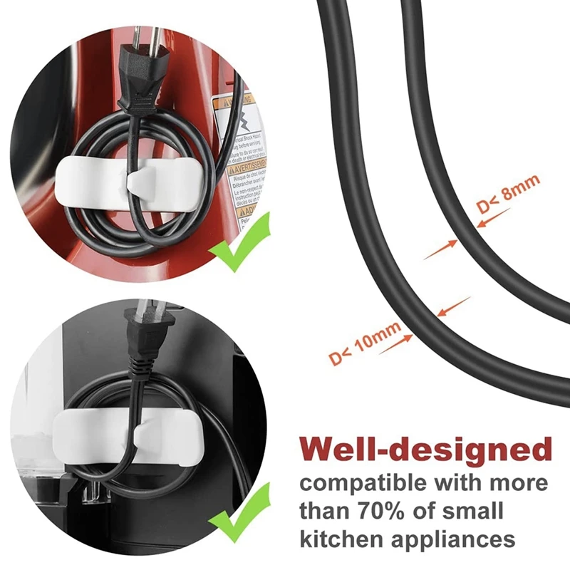 Кухонный органайзер для шнура обмотка приборов держатель кабеля зажим шнуры