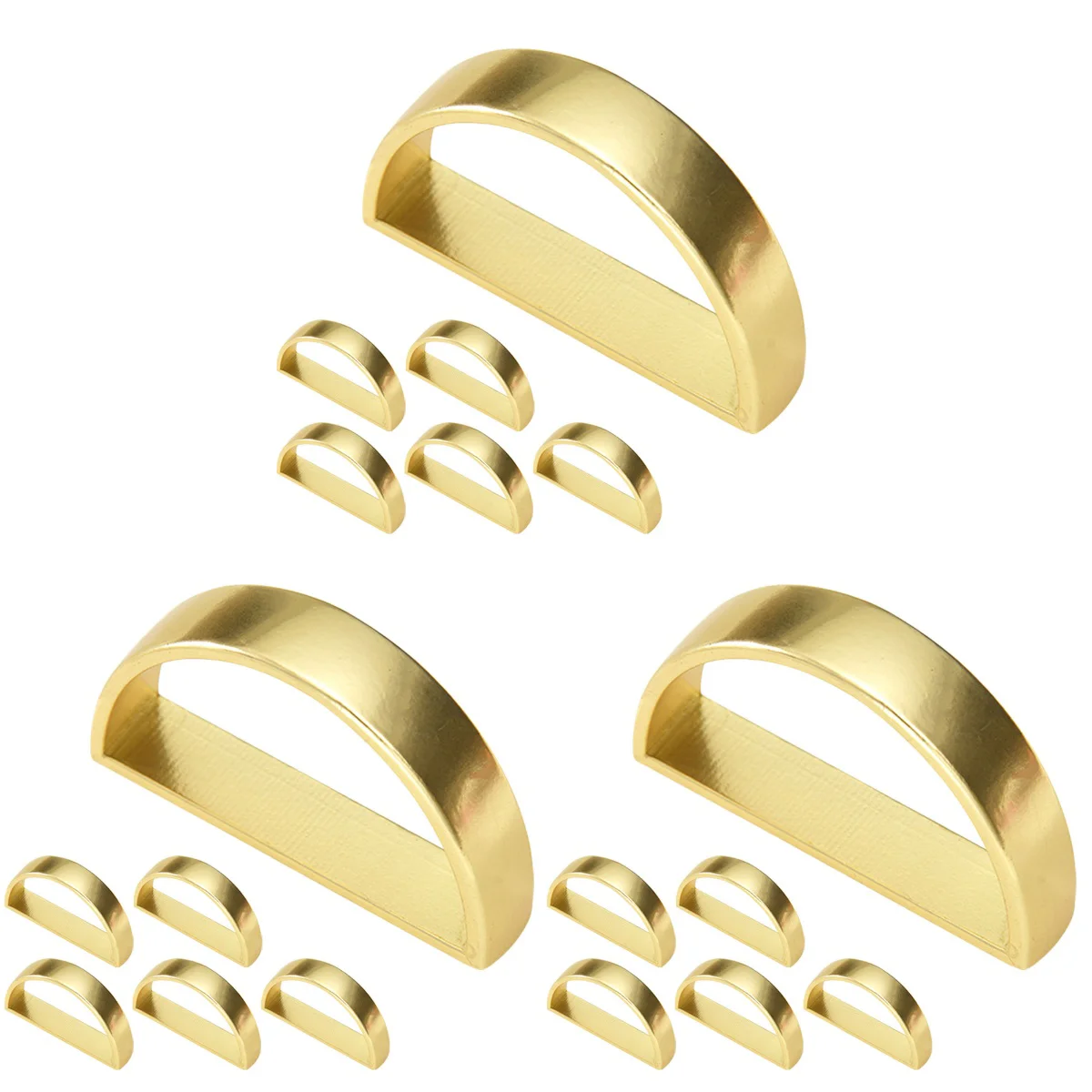 

18 pcs Napkin Rings D Shape Metal Napkin Holder Wedding Dinner Table Decorations