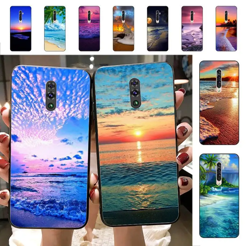 

Sea Beach Phone Case for Vivo Y91C Y11 17 19 17 67 81 Oppo A9 2020 Realme c3